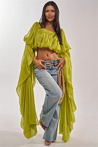 New Solid Color Chiffon Blouse With Wide Neck and Tie RS-498 New Solid Color Chiffon Blouse With Wide Neck and Tie RS-498