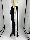 Fashionable Color-Blocked Pants - Versatile Loose Wide-Leg Trousers RS-8510