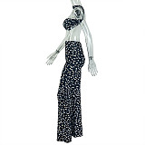 Sexy Backless Floral Print Polka Dot Strapless Slim Fit Trousers Set JY-919518