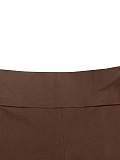 Casual Retro Brown Fitted High-Waisted Slimming Short-Sleeve Pants Set RS-391481