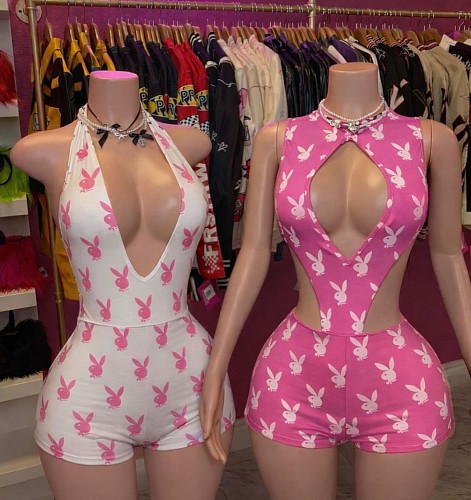 2026 Sexy Hot Girl Printed Jumpsuit Shorts LCYM-300786