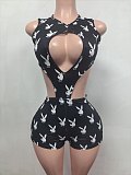 2026 Sexy Hot Girl Printed Jumpsuit Shorts LCYM-300786