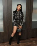 Sexy and Stylish Crescent Print Slimming Tank Top and Shorts Two-Piece Set YZY-9005