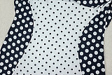 Sexy Black and White Color Block Halter Neck Strapless Slim Fit Bodycon Dress JY-305067