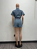 Casual Fashion Vest Shorts Denim Two-Piece Set YUNM-57005