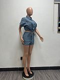 Casual Fashion Vest Shorts Denim Two-Piece Set YUNM-57005