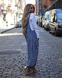 Fashionable Casual Sexy Denim Wide-Leg Jumpsuit JLX-6037