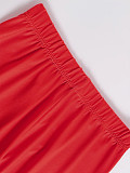 Fashionable and Unique Striped Print Crew Neck Short-Sleeve Shorts Set SHD-9699