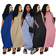 Fashionable Cape-Style Sleeveless Pocket Loose Dress HANI-61008