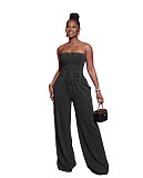 2026 New Women's Casual Washed Strapless Wide-Leg Jumpsuit TR-1360