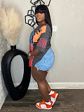 Round Neck Loose Multi Letter Street Fashion Punk Short Sleeved T-shirt PMR-462