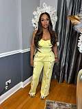 Lovely Casual Sport Straight Front Button Down Pants Set RS-060417