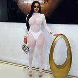 Sexy Glossy See-Through Tight Silky Seamless Bodysuit RS-26006