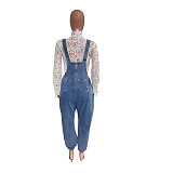 Fashionable Casual Sexy Denim Wide-Leg Jumpsuit JLX-6037