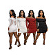 2026 Sexy Mesh Patchwork Off-Shoulder Top and Skirt Set XRB-10180