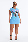 2026 Summer New Sexy Digital Positioning Print Bodycon Dress QYU-2990