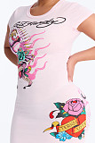 2026 Summer New Sexy Digital Positioning Print Bodycon Dress QYU-2990