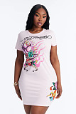 2026 Summer New Sexy Digital Positioning Print Bodycon Dress QYU-2990