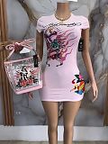 2026 Summer New Sexy Digital Positioning Print Bodycon Dress QYU-2990