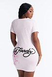 2026 Summer New Sexy Digital Positioning Print Bodycon Dress QYU-2990