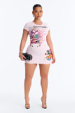 2026 Summer New Sexy Digital Positioning Print Bodycon Dress QYU-2990