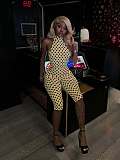 New Halter Neck Printed Elastic Slim Fit Jumpsuit MEM-88687