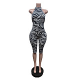 New Halter Neck Printed Elastic Slim Fit Jumpsuit MEM-88687