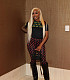Fashionable Moon Print Elastic Slim Fit Base Layer Top and Pants Set YZY-9015