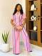 Casual Striped Single-Breasted Shirt and Trousers Two-Piece Set QZ-7854