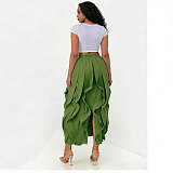 Casual Commuter Patchwork Lace-Trimmed Workwear Skirt NY-3888