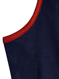 Fashion Vest Top with Side Stripes and High-Waisted Flared Pants Set HANI-MC017