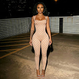2026 Fashionable Slim Fit Polka Dot Jumpsuit RS-26JP025