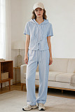 2026 New Summer Hooded Sweatshirt and Wide-Leg Pants Sports Two-Piece Set SNN-211522