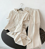 2026 New Summer Hooded Sweatshirt and Wide-Leg Pants Sports Two-Piece Set SNN-211522