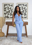 Lovely Halter Necktie Sleeveless Two-piece Set Wholesale NY-11278