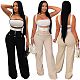 Fashionable Casual Strapless Overall Jumpsuit Set RS-2401