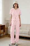2026 New Summer Hooded Sweatshirt and Wide-Leg Pants Sports Two-Piece Set SNN-211522