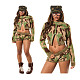 2026 Knitted Camouflage Long Sleeved Shorts Set TR-1362