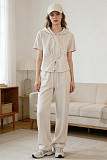 2026 New Summer Hooded Sweatshirt and Wide-Leg Pants Sports Two-Piece Set SNN-211522