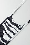 Sexy Zebra Print Stretch Backless Jumpsuit XS-26L2132