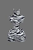 Sexy Zebra Print Stretch Backless Jumpsuit XS-26L2132