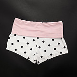 Fashionable and Fresh Fitted Halter Neck Polka Dot Color Block Set RS-26ST096