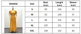 Fashion Solid Color V-Sleeve Elastic Waist High-Waisted Long Dress QZ-5634
