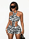 Sexy Zebra Print Stretch Backless Jumpsuit XS-26L2132