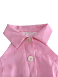 Sexy Lapel Button-Down Halter Neck Off-Shoulder Suit Vest and Shorts Two-Piece Set RS-M6001