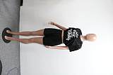 Fashionable Sequined Crew Neck Short-Sleeved Printed Crop Top and Shorts Two-Piece Set CYA-902337