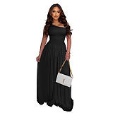 Fashionable and Elegant Waist-Defining Backless Slim-Fit Off-Shoulder Dress BY-7680