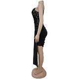 Sexy Sequined Spaghetti Strap Revealing Backpack Dress BY-7691