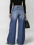 New Metallic Anomaly Eyelet Loose-fitting Jeans XMOJ-8773