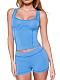 Fashionable Printed Slim Fit Square Neck Vest and Shorts Two-Piece Set FC-1463
